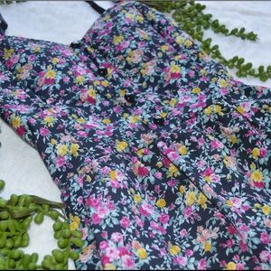 Flower skirted romper